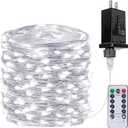 66Ft 200LED Fairy Lights Plug in with Remote, Waterproof String Lights Outdoor & Indoor 8 Modes with Timer, LED Twinkle Lights for Girl's Room Garden Patio Halloween Christmas Decorations (Cool White)