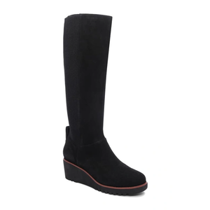 Women's Effect Wedge Knee High Boots In Black, 11M