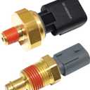 2 Pack Engine Oil Pressure Sensor Sender Switch & Coolant Temperature Sensor 5149062AA 5149077AB Compatible with Chrysler Aspen Pacifica Jeep Grand Cherokee Dodge Avenger Ram 1500 2500 3500