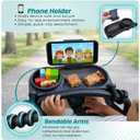 Swanoo Universal Stroller Snack Tray with Phone Holder | Compatible with Nuna Mockingbird Bugaboo Uppababy | Stroller Bumper Bar Tray Attachment | Baby Toddler Disneyland -Single Pack
