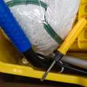 35Qt Commercial Mop Bucket with Side Wringer,Including 1* Commercial Loop-end Mop and 1* Mop Head Replacement