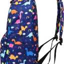 BABUN Backpack Boys Elementary Middle School Bags for Kids Bookbag Lightweight Teenager Laptop Durable Waterproof 17 In (F-Blue Dinosaur)