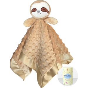 Baby Security Blanket, Soft Baby Lovey Toy Blanket for Boys and Girls, Snuggle Toy Lovie Newborn Gift, Unisex Nursery Bed Blankets Sloth16 Inch