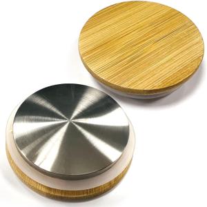 hjn Glass Pitcher Bamboo Lid Glass Water Carafe Lid for Fridge Water Jug (diameter-2.7inch)*2/pcs-no inclduing glass pitcher