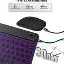 Keyboard Case for Samsung Galaxy Tab A11+ Plus 2025 / A9+ Plus 2023 11 inch - 7 Colors Backlit Keyboard Cover and Mouse (Black)