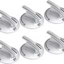 Upgrade 7733P410-60 Surface Burner Knobs Compatible with May-tag/Jenn-Air/Kitchen-Aid/Whirlpool Gas Cooktop Stove, Control Knob Replacement Part 74007733, AP5668987, PS2375871, AP6011505-6 Pack