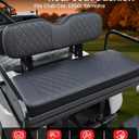 Universal Golf Cart Rear Seat Replacement Cushion for EZGO Club Car Yamaha, Golf Cart Rear Seat Cushion Assembly Kit - Bottom Cushion & Backrest, Black, Normal