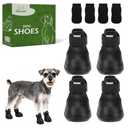 EXPAWLORER Dog Shoes for Small Medium Large Dogs, Waterproof Non-Slip Dog Snow Booties for Winter with Socks, Easy On & Off Pet Boots & Paw Protectors, Easy-Clean for Beach Outdoor Rain (Black L)