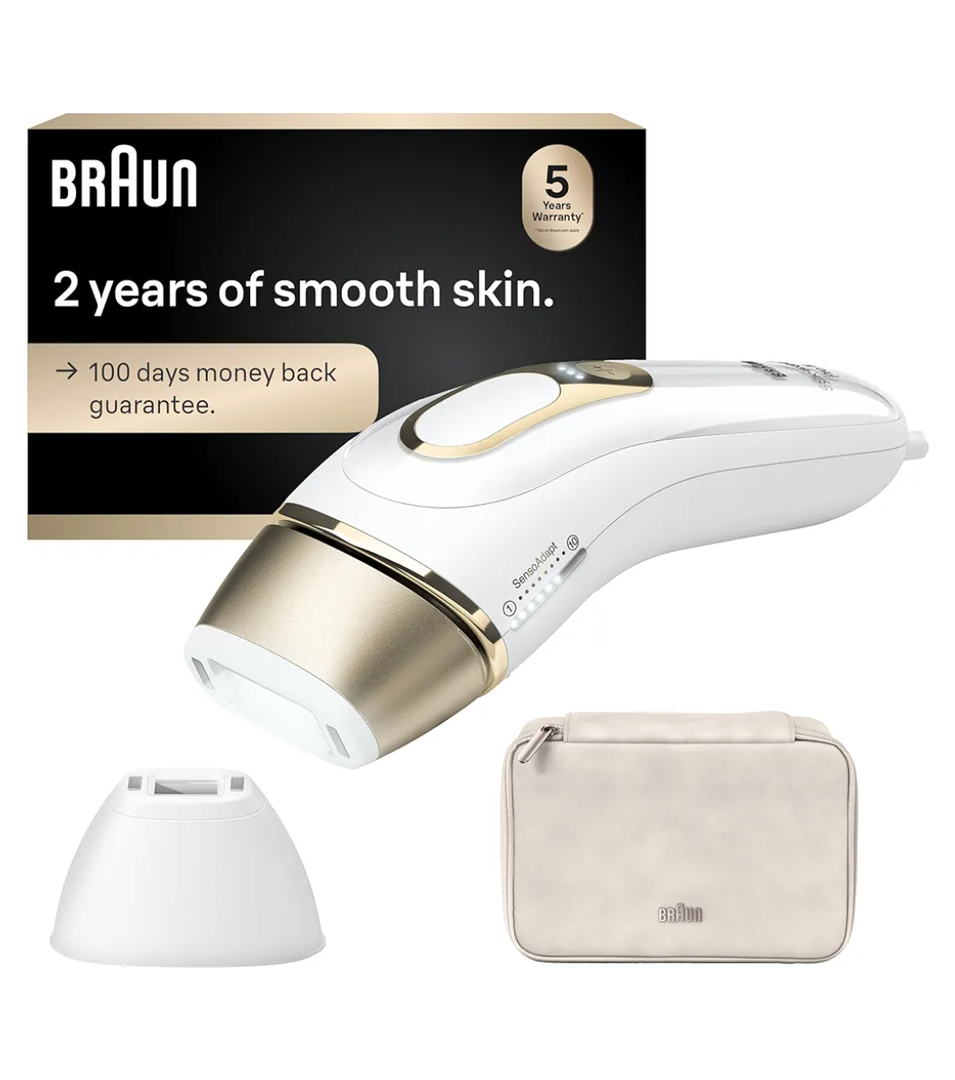 Braun IPL at Home Laser Hair Removal for Women and Men, Silk Expert Pro 5 PL5137 with Venus Swirl Razor, Permanent Visible Hair Reduction in Hair Regrowth for Body & Face, Corded, PL5137