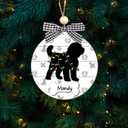 DIY Name Bernedoodle Christmas Ornament, Bernedoodle Ornaments for Christmas Tree, Gifts for Lovers Loss of Pet Sympathy on Mothers Day, Puppy Pet Lover Dog Mom Dad Keepsake Car Hanging Decor