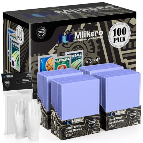 Card Sleeves Top Loaders for Cards, 3"X4" Toploaders for Cards, Premium Baseball Card Protectors Hard Plastic for Sports and Game Cards