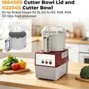106458S Cutter Bowl Lid and 112204S Cutter Bowl, Compatible with Robot Coupe R2, R2B, R2N, R2 Dice Food Processor, Gray, 3 Quart Combo Set