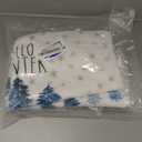 Hello Winter Kitchen Towels Set of 2, Blue Tree Snowflake Dish Hand Towels Holiday Home Indoor Bathroom Party Seasonal Noel Decorations DD019