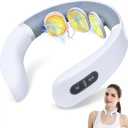 Neck Massager with Heat, 9 Modes and 50 Intensity, Massage with Adjustable Timers (White)