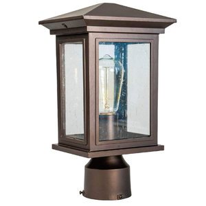 Outdoor Post Light,Waterproof Cast Aluminium Lamp Post Light Fixture,Post Lantern with Pier Mount Base,Matte Black,13.8'',Suitable for Garden,Yard or Driveway,etc