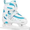 Lake Placid Summit Adjustable Youth Ice Skates, Snowflake, Large (5-8)