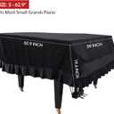 Grand Piano Cover Dustproof Baby Grand Piano Protective Cover Washable with Velvet Full Triangle Piano Cover 62.9"x59"x19.6"
