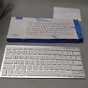 OMOTON Bluetooth Keyboard Compatible with Mac ONLY, Compact Wireless Keyboard Compatible with MacBook Pro/Air, iMac, Mac mini/Pro, Silver