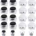 20PCS Push Button for Arcade Video Game Consele(10 White + 10 Black), 24mm × 16, 20mm × 4, Arcade DIY Parts
