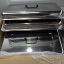 sifer Chafing Dishes for Buffet 9Qt 4 Pack [Multi-Size Food Pans] | Chafing Dishes with 80% Faster [Screwless Installation] and Stacking Design [Easy Storage] for Fathers Day Party/Wedding