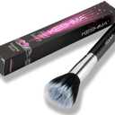 Keshima Duo-Fiber Stippling Brush - Premium Stipple Brush for Powder and Liquid Makeup Foundation