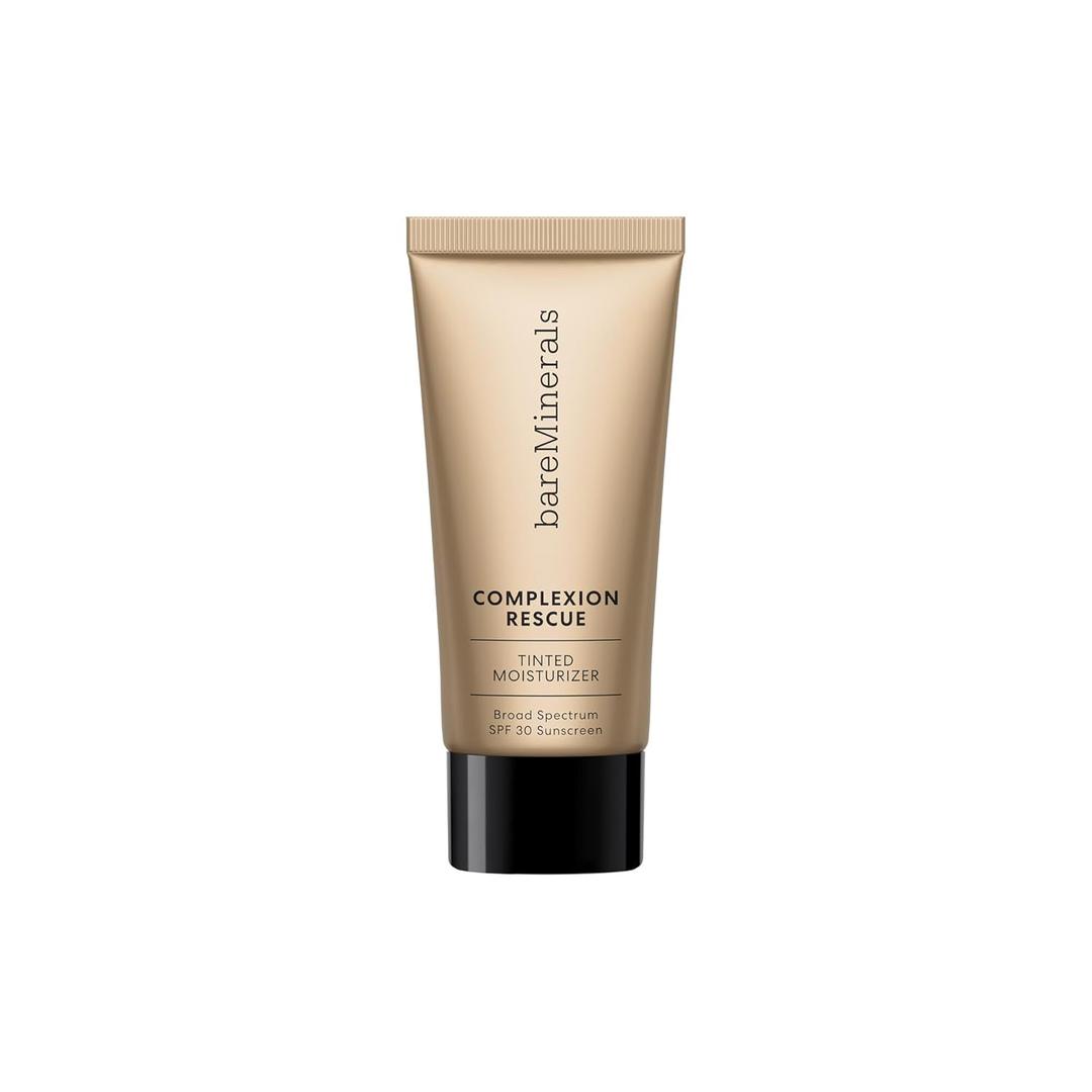 bareMinerals Complexion Rescue Tinted Moisturizer for Face with SPF 30, Hydrating Vegan Tinted Mineral Sunscreen with Hyaluronic Acid, Sheer-to-Light Coverage for Dewy, Healthy-Looking Skin (0.50 Ounce (Pack of 1), AE Cashew 3.5)