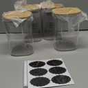 Glass Food Storage Jars Square 37oz, 4 Pack Glass Jars With Bamboo Lids, Kitchen Storage Containers For Spice, Candy, Cookie, Storage For Pantry Organizers