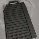 Cast Iron Reversible Grill Griddle, Double Sided Grill and Griddle Pan with Handles, Pre-seasoned Rectangular Flat and Ribbed Cooking Plate for Gas Stovetop, Electric Cooktop