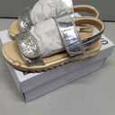DREAM PAIRS Girls Sandals Glitter Two Strapped Casual Open Toe Sandals Size 11 Little Kid