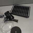 POPOSOAP 6.5W Solar Fountain Pump for Bird Bath Built-in 3000mAh Battery Backup, DIY Solar Water Fountain with Double-Layer Nozzles & Dry-Run Protection 5Ft Tubing for Ponds, Bird Bath, Water Features