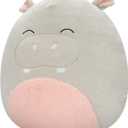 Squishmallows Original 16in Harrison The Hippo with Closed Eyes and Fuzzy Belly Official Jazwares Plush (Large)