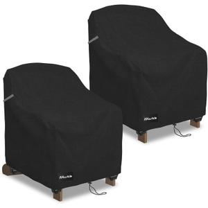ANartcle Patio Adirondack Chair Cover 2 Pack,600D Waterproof Heavy Duty Outdoor Chair Covers,Adirondack Chair Covers(30W x 34D x 36H inches),Patio Furniture Covers,Black
