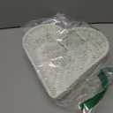 BinaryABC Heart Shaped Rattan Basket,Fruit Vegetables Bread Rattan Basket(White)