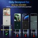 Case for Motorola Razr 2025, with Privacy Screen Protector + Camera Lens Protector, [Anti Yellowing] [Compatible with Magsafe] Shockproof Slim Magnetic Phone Case for Moto Razr 2025/Razr 2024 Clear