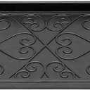 Achla Designs Scrollwork Rubber Boot Tray, Black, 24 inch L, Small (1'2" x 2' (Rectangular))