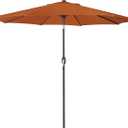 Blissun 9' Outdoor Patio Umbrella, Outdoor Table Umbrella, Yard Umbrella, Market Umbrella with 8 Sturdy Ribs, Push Button Tilt and Crank