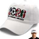 Soccer Hat 2026 Event Merchandise,Adjustable Baseball Cap Gifts Accessories Decorations,Soccer Fans Gifts (White)