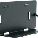 Legrand - OnQ Universal Wall Mounting Plate, Secure Devices in Structured Media Enclosure, Cable Management Box, 2 Velcro Hook and Loop Straps, Recessed Media Box to Organize Cable, Black, 36489601 (Half Width Universal)