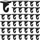 HNBun 100 Pieces Metal Drop Ceiling Hooks, Right and Left Black Ceiling Hooks T-Bar Track Clip for Hanging Plants & Decorations, 20lbs Capacity Suspended Ceiling Hanger for Classrooms Offices