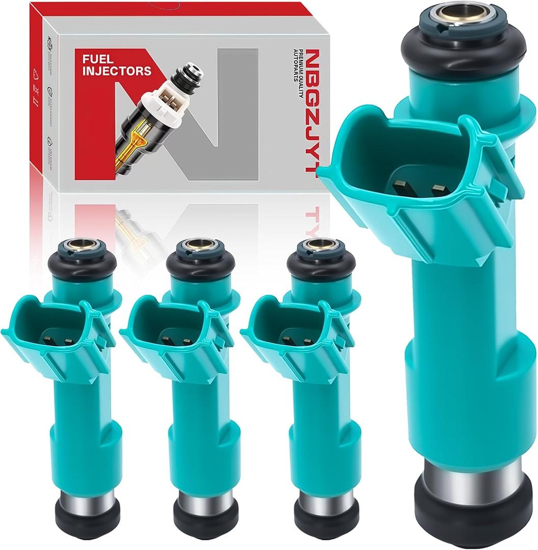 23209-0H030 Fuel Injector Compatible with Toyota 2.4L Camry Corolla Rav4 Highlander 2004 2005 2006 2007 2008 2009 2010 2011 2012 2013,Compatible with Scion tC xB |12 Holes| |Set of 4|
