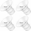 Flange Inserts 15mm Compatible with Medela/Spectra/TSRETE/Elvie/Momcozy/Bellababy Breast Pump 24mm Shields/Flanges, Reduce 24mm Nipple Tunnel Down to 15 mm, 4PCS