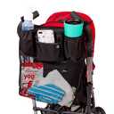 J.L. Childress Cups 'N Cargo Universal Stroller Organizer with Cup Holders and Mesh Storage Compartment - Deep Cup Holders - Multiple Zippered Pockets - Fits Uppababy, Stroller Wagons & more - Black