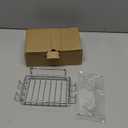 Nieifi Bar Soap Holder for Shower Wall with 4 Hooks, Stainless Steel Adhesive Soap Dish for Bathroom, Silver (1 Pack)