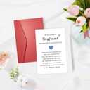 3 x Romantic First Year Valentines Day Card for Boyfriend, Gift for 1st Valentines Day with Boyfriend, Happy Valentines Card from Girlfriend