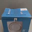 FEITON Square Bathroom Exhaust Fan with LED Light, 110 CFM 30W 4 Inch Duct, 110-220V 1.0 Sones Quiet Bathroom Ventilation Fan Light Combo Ceiling Mount