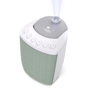 MyBaby SoundSpa Lullaby 2in1 Projector & Sound Machine with 8 Soothing Sounds, Adjustable Volume, Rotating Night Light Projector with 3 Calming Images, AutoOff Timer, by Homedics