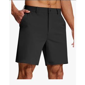 Men's Golf Dress Shorts 7 Inch Inseam 5 Pockets Stretch Lightweight Quick Dry Flat Front for Casual Work, 36, Black