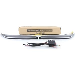 LED Daytime Running Light for Toyota Tundra 2022 2023, 6000K LED Headlamp Eyebrow DRL + Streamer Yellow Turn Signals, Start Scan