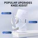 Knee Braces for Women Men Knee Braces for Knee Pain, Light Patella Brace with Side Stabilizers for Meniscus Tear, Adjustable Compression Sleeve Patellar Tendon Support Strap, Pack of 1 (Black, Large)