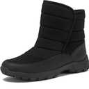 Lands' End Expedition Insulated Winter Boots for Men, Lace Up or Slip On Waterproof Men's Snow Boots, Medium or Wide Width Men's Shoes Size 8.5, Black